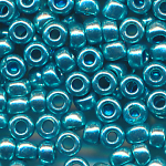 Rocailles türkis metallic, Größe 9/0  (2,6 mm), 20 Gramm