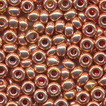 Rocailles light kupfer metallic, Gr&ouml;&szlig;e 8/0  (3,0 mm), 20 Gramm