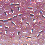 Rocailles, Glasperlen, soft pink Silbereinzug