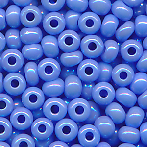Rocailles enzian blau opak rainbow, Größe 10/0  (2,3 mm), 20 Gramm