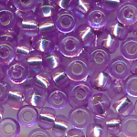 Rocailles soft veilchen Silbereinzug, Gr&ouml;&szlig;e 9/0  (2,6 mm), 20 Gramm
