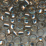 Rocailles soft grau Silbereinzug, Gr&ouml;&szlig;e 9/0  (2,6 mm), 20 Gramm