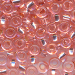 Rocailles soft rosen Silbereinzug, Größe 9/0  (2,6 mm), 100 Gramm