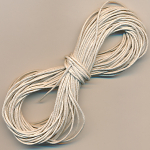Baumwollschnur creme gewachst, 10 m, Größe 1 mm, Band Kordel