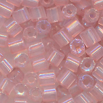 Hexa-Cut-Perlen rosa rainbow, Inhalt 20 g, Größe 10/0, AB