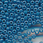 Cut-Perlen stahl-blau lüster, Inhalt 10 g, Größe 13/0, antik sehr fein