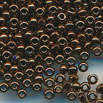 Cut-Perlen mocca braun metallic, Inhalt 10 g, Gr&ouml;&szlig;e 14/0, antik extra fein