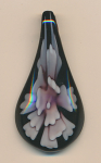 Anhänger schwarz lila, Größe 60 x 30 mm, Inhalt 1 Stück