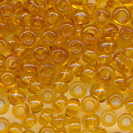 Rocailles transparent honig, Größe 14/0  (1,6 mm), 20 Gramm