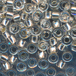 Rocailles Silbereinzug kristall, Gr&ouml;&szlig;e 14/0  (1,6 mm), 20 Gramm