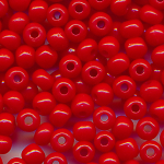 Rocailles opak poliert purpur-rot, Größe 14/0  (1,6 mm),...