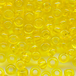 Rocailles transparent gelb, Größe 14/0  (1,6 mm), 20 Gramm