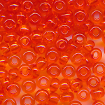 Rocailles transparent orange, Gr&ouml;&szlig;e 14/0  (1,6 mm), 20 Gramm