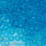 Rocailles klar aqua-blue , Größe 14/0  (1,6 mm), 20 Gramm