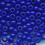 Rocailles opak poliert kobalt-blau, Größe 14/0  (1,6 mm),...