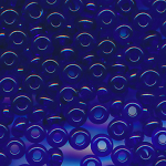 Rocailles transparent dunkel-blau, Größe 14/0  (1,6 mm), 20 Gramm