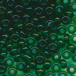 Rocailles transparent flaschen-gr&uuml;n, Gr&ouml;&szlig;e 14/0  (1,6 mm), 20 Gramm