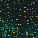 Rocailles transparent dunkel-gr&uuml;n, Gr&ouml;&szlig;e 14/0  (1,6 mm), 20 Gramm