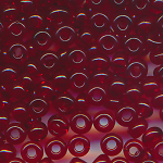 Rocailles transparent rubin-rot, Gr&ouml;&szlig;e 14/0  (1,6 mm), 20 Gramm