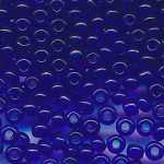 Rocailles transparent dunkel-blau, Größe 16/0  (1,4 mm), 20 Gramm