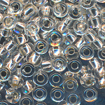 Rocailles Silbereinzug kristall, Gr&ouml;&szlig;e 15/0  (1,5 mm), 20 Gramm
