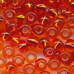 Rocailles Silbereinzug cherry-orange, Gr&ouml;&szlig;e 12/0  (1,9 mm), 20 Gramm