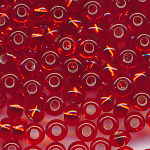 Rocailles Silbereinzug rot, Größe 13/0  (1,7 mm), 20 Gramm