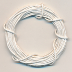 Baumwollband weiß gewachst, 2,40 m, Größe 1 mm 