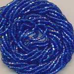 Cut-Hexa wasser-blau lüster, Inhalt 16,5 g, Größe 1,7 mm, antik Strang