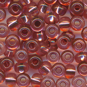 Rocailles blush rosa Silberblatt, Inhalt 9 g, Größe 6/0, böhmisch