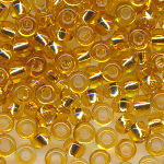 Rocailles honig-gold Silberblatt, Inhalt 14 g, Gr&ouml;&szlig;e 10/0, b&ouml;hmisch