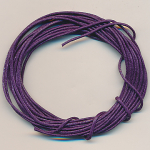 Baumwollband violett gewachst, 2,60 m, Größe 1 mm 