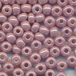 Rocailles rosa lila lüster, Inhalt 12 g, Größe 4,5 mm, böhmisch