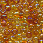 Rocailles Mix rainbow goldbraun, Inhalt 33 g, Gr&ouml;&szlig;e 6/0 - 4/0