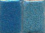 Rocailles Ton in Ton, blau transparent, Inhalt 16 g, Gr&ouml;&szlig;e 10/0