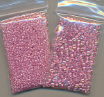 GROSS und klein, Rocailles, rosa kristall, Gr&ouml;&szlig;e 6/0 + 10/0, Inhalt 32 g