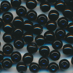 Glasperlen schwarz Kugeln, Inhalt 150 St&uuml;ck, 4 mm