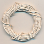 Baumwollband creme gewachst, Inhalt 3,15 m, Größe 1 mm 