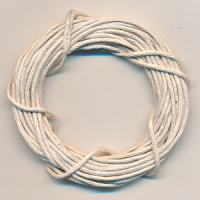 Baumwollband creme gewachst, Inhalt 3,15 m, Größe 1 mm
