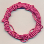 Baumwollband dark pink gewachst, 2,5 m, Größe 1 mm 