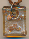 Anhänger braun gold silber, Größe 35 x 26 mm, Inhalt 1 Stück mit Lederband