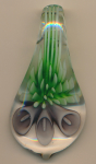Anhänger-Tropfen, grün lila kristall, Größe 58 x 30 mm, Inhalt 1 Stück