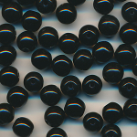 Glasperlen schwarz, Inhalt 30 St&uuml;ck, Gr&ouml;&szlig;e 6 mm, Kugeln