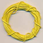 Baumwollband mais-gelb gewachst, 3,4 m, Größe 1 mm 