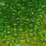 Rocaillesperlen transparent mai-grün, Größe 8/0 (3,0 mm),...