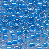 Rocailles blau lüster kristall, Inhalt 7 g,...
