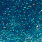 Rocailles transparent powder blue, Inhalt 100 g, Gr&ouml;&szlig;e 10/0, *discount