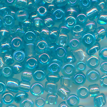 Rocailles eis-blau rainbow, Inhalt 100 g, Größe 10/0, discount