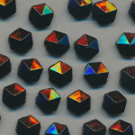 Glas-Perlen jet-schwarz, Inhalt 20 St&uuml;ck, antik, Gr&ouml;&szlig;e 7 mm