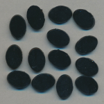 Glas-Perlen jet-schwarz, Inhalt 24 Stück antik,...